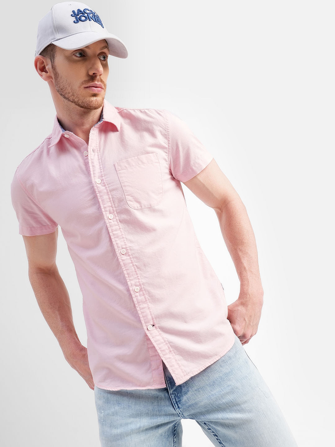 Pink Short Sleeves Shirt - S