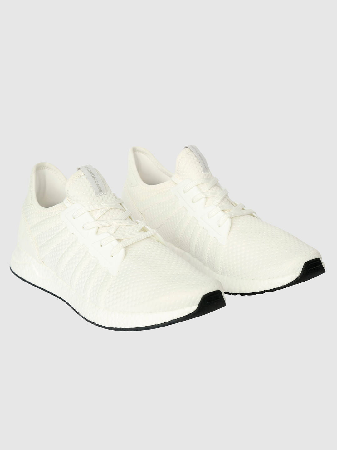 White Mesh Detail Sneakers - 6
