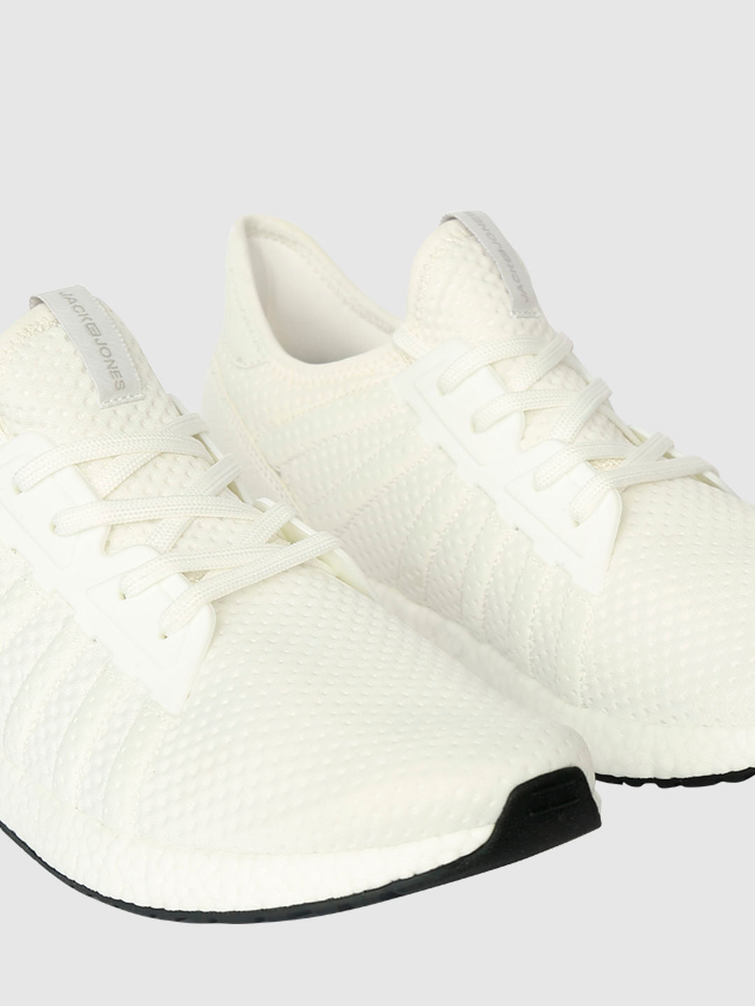 White Mesh Detail Sneakers