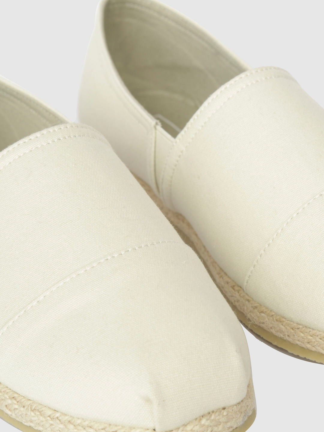 White Slip On Espadrilles