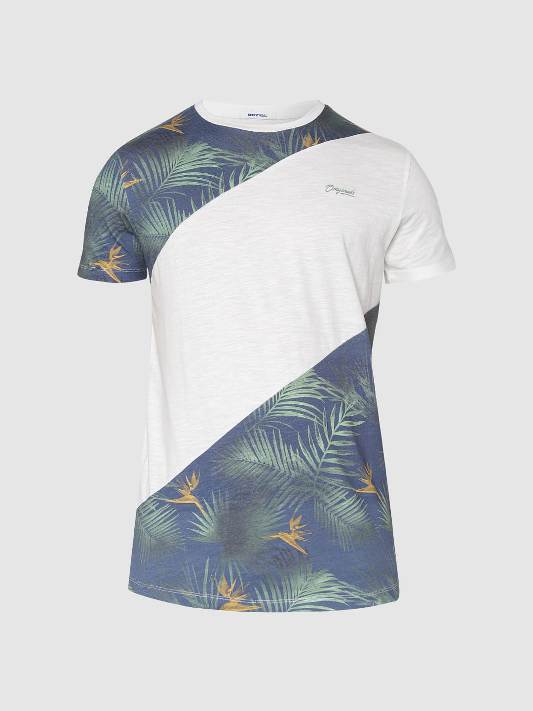 White Printed Crew Neck T-Shirt