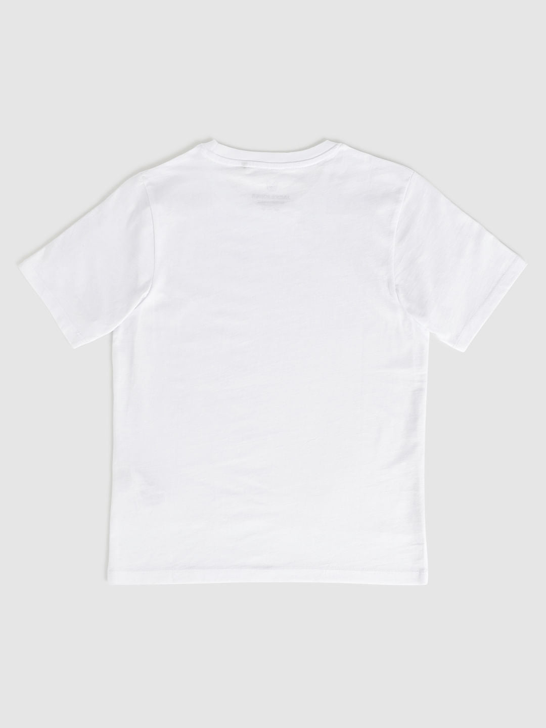 Boys White Text Print Crew Neck T-Shirt - 128/8Y