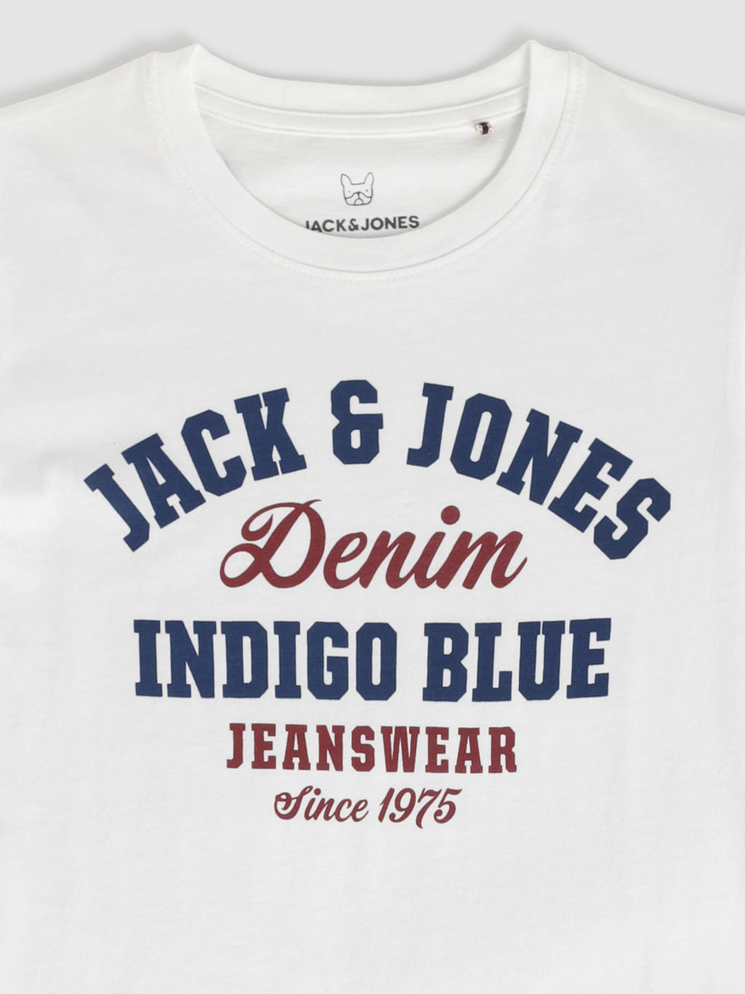 Boys White Text Print Crew Neck T-Shirt