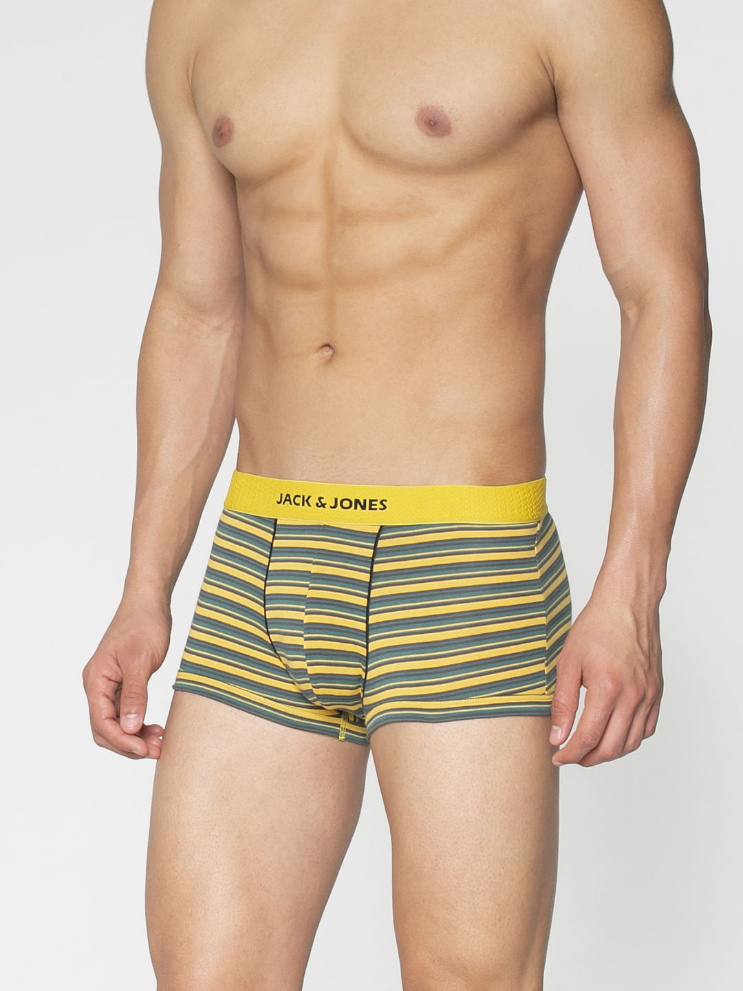 Yellow Striped Brazilian Trunks