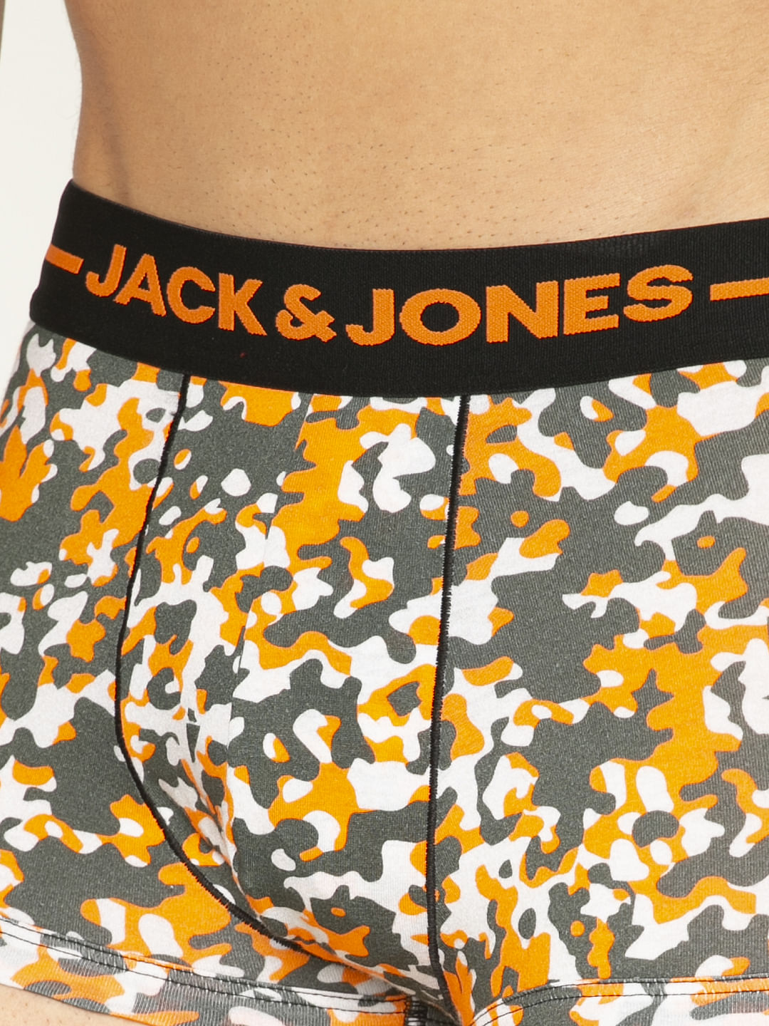 Grey All Over Camo Print Brazilian Trunks