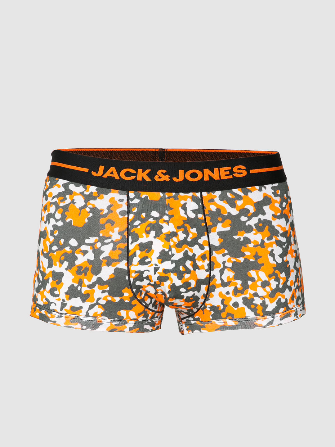 Grey All Over Camo Print Brazilian Trunks