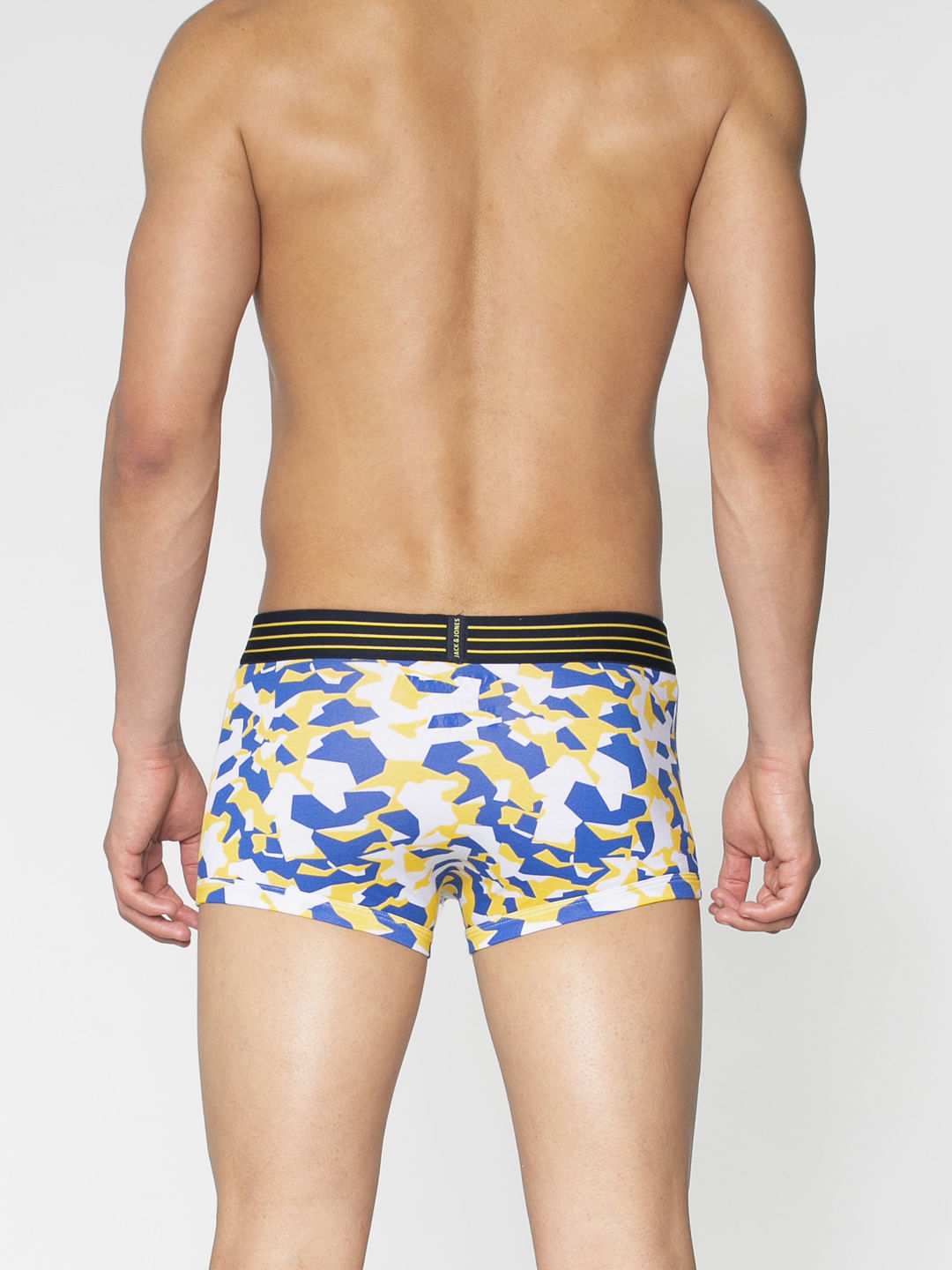 Blue Abstract Print Brazilian Trunks