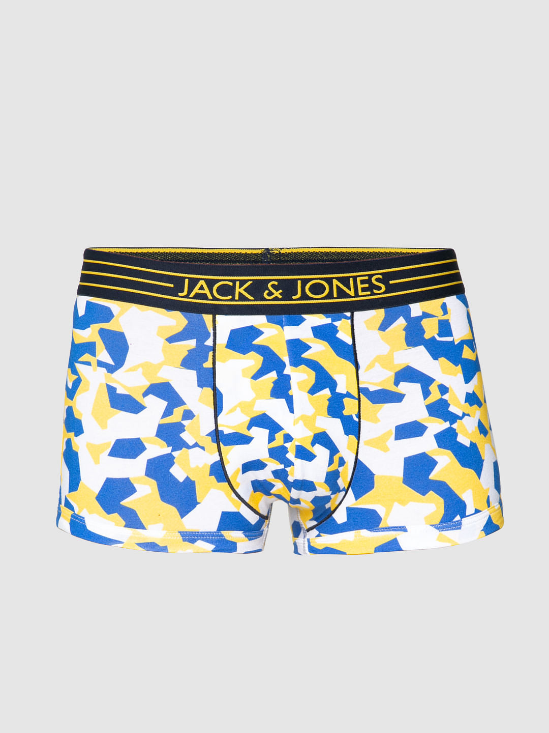 Blue Abstract Print Brazilian Trunks