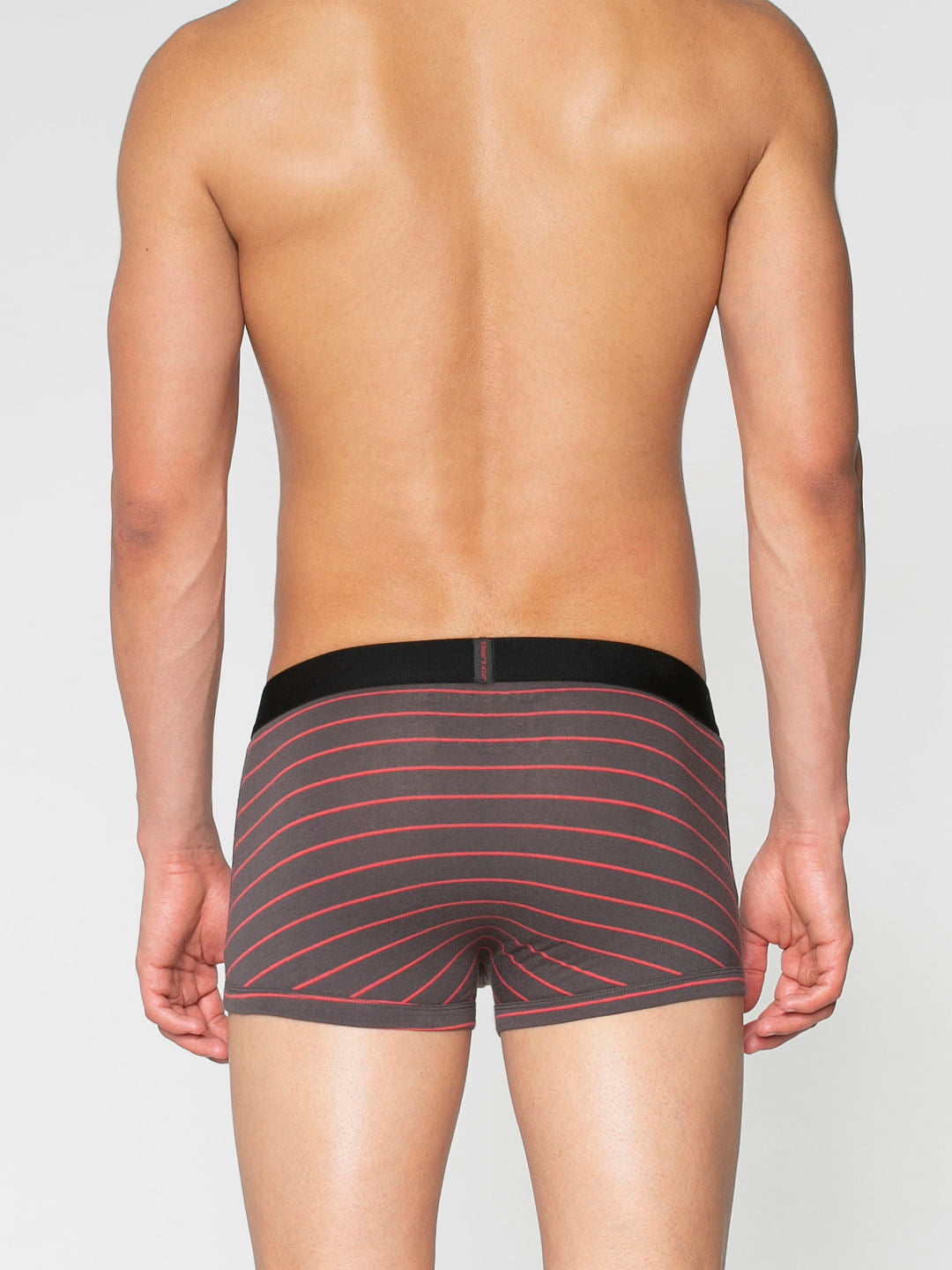 Grey Striped Brazilian Trunks