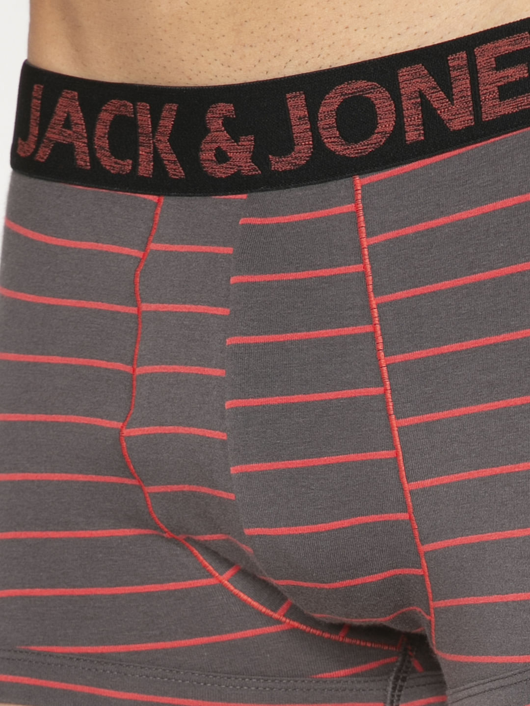Grey Striped Brazilian Trunks