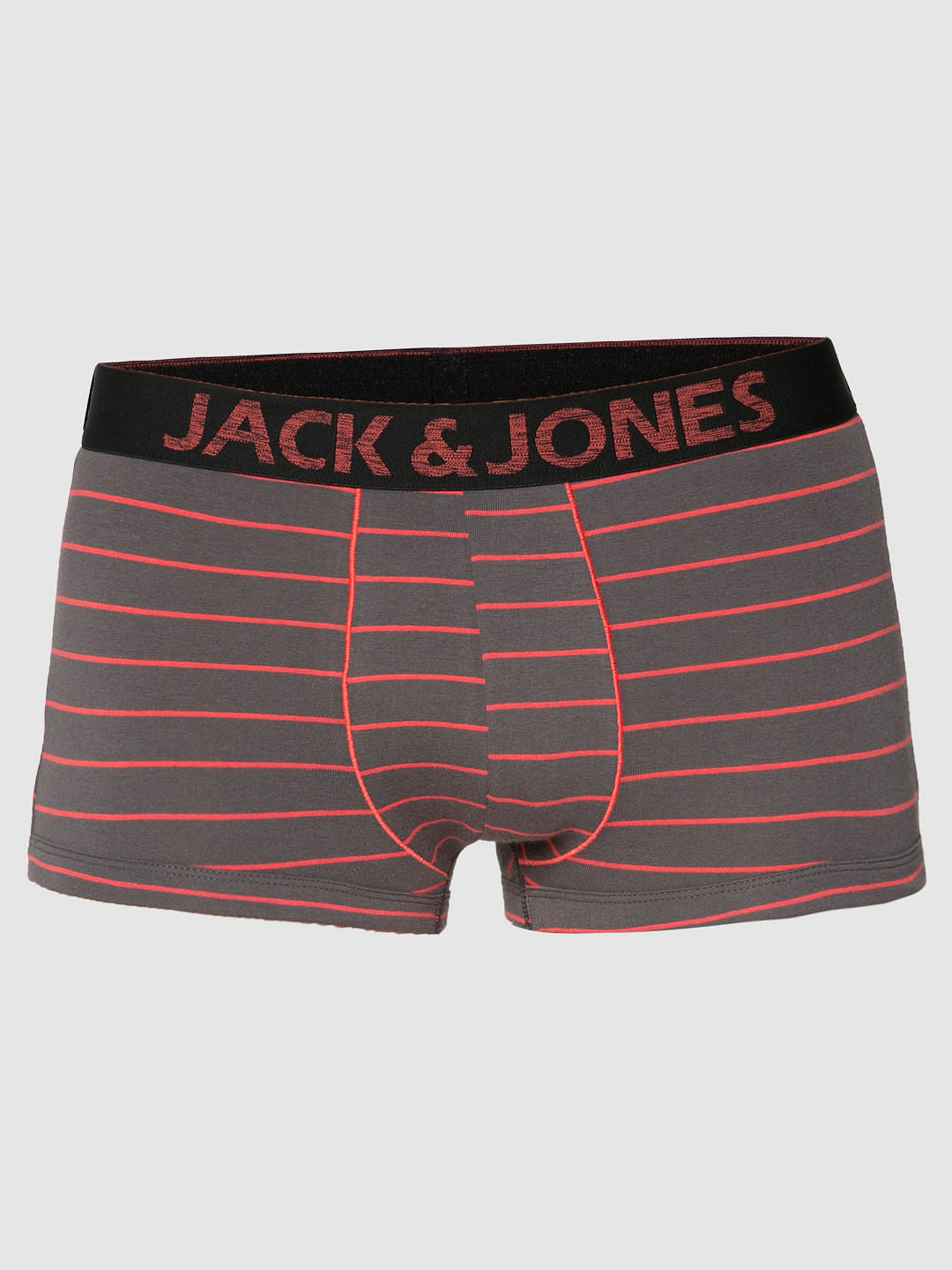 Grey Striped Brazilian Trunks