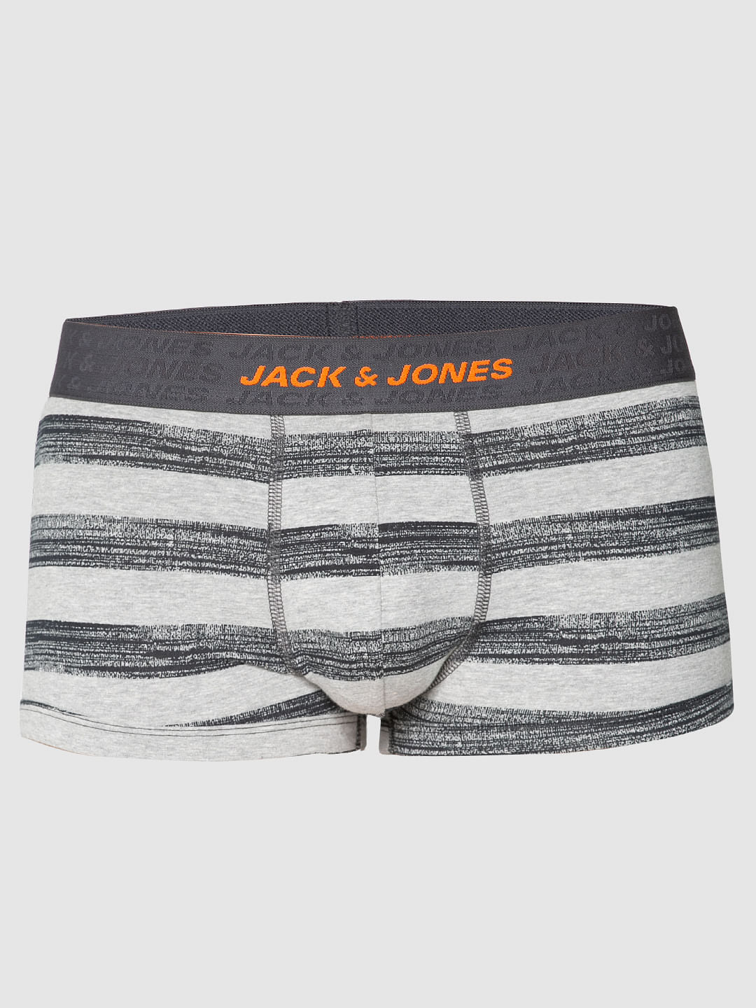 Black And Grey Striped Brazilian Trunks