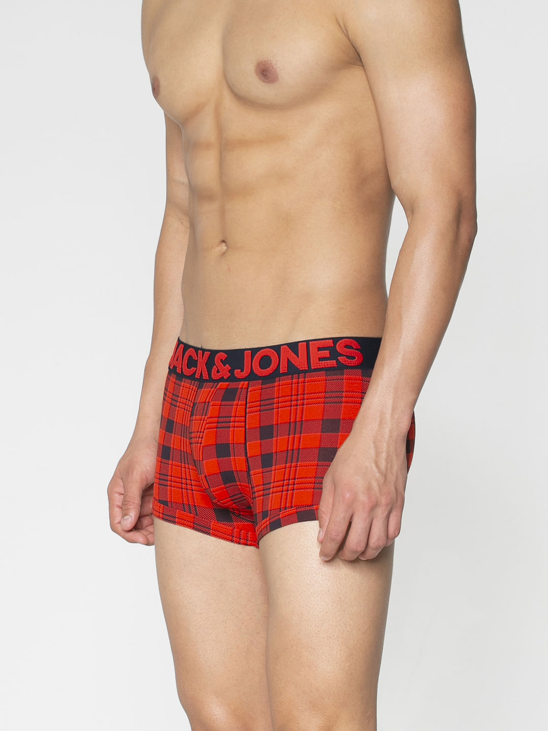 Red Checks Brazilian Trunks