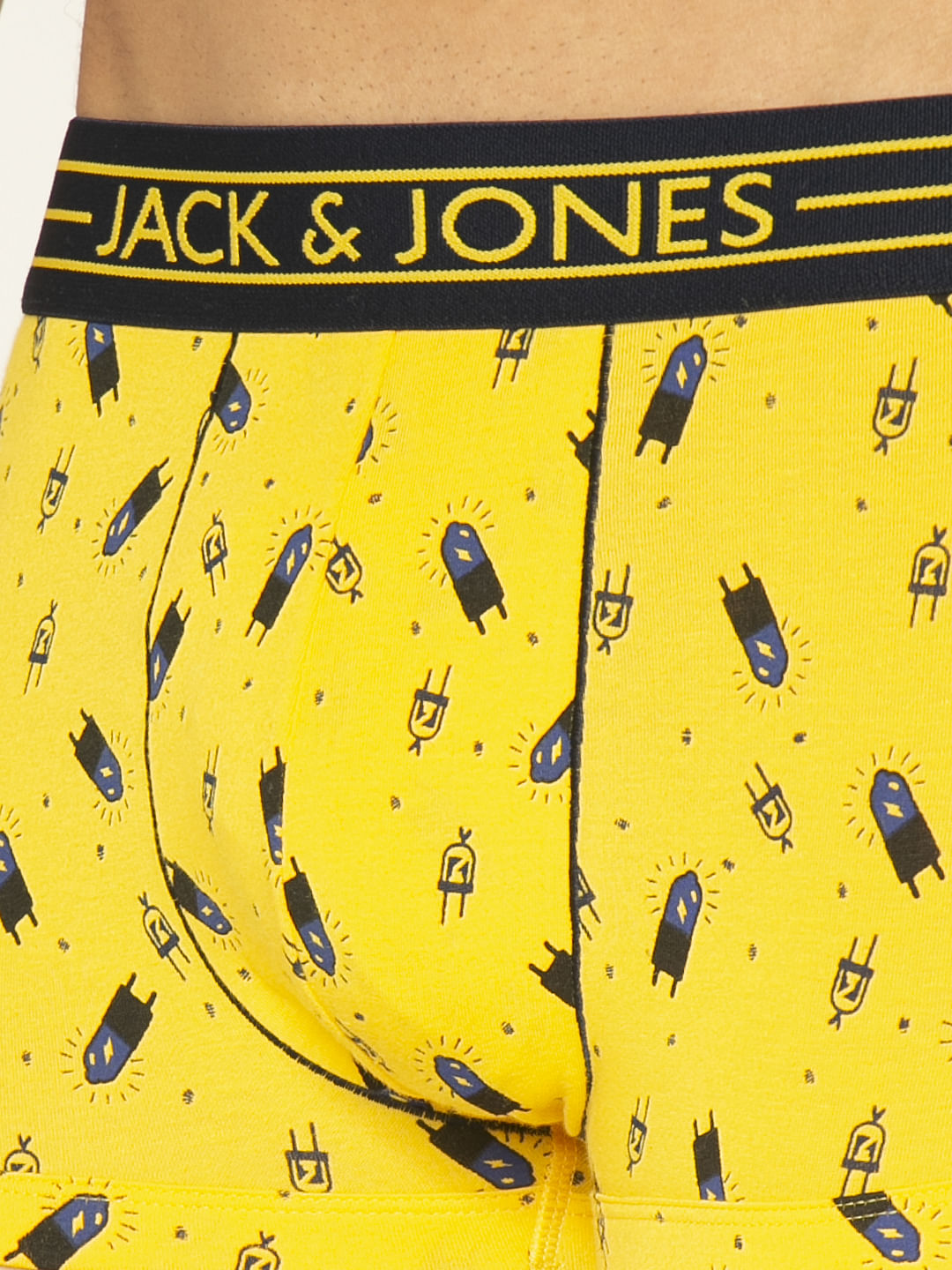 Yellow All Over Light Bulb Print Brazilian Trunks