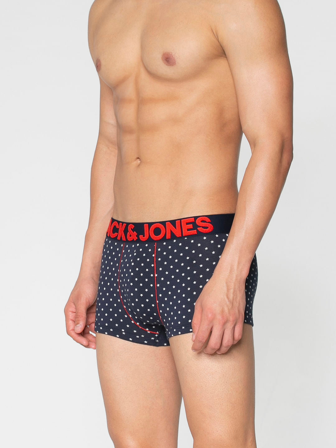 Blue All Over Star Print Brazilian Trunks