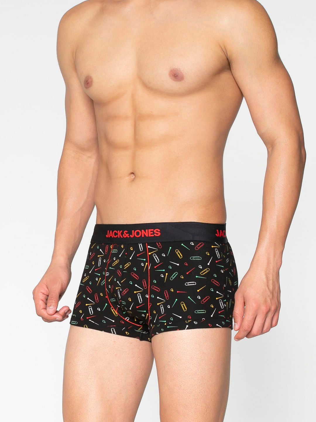 Black All Over Pin Print Brazilian Trunks