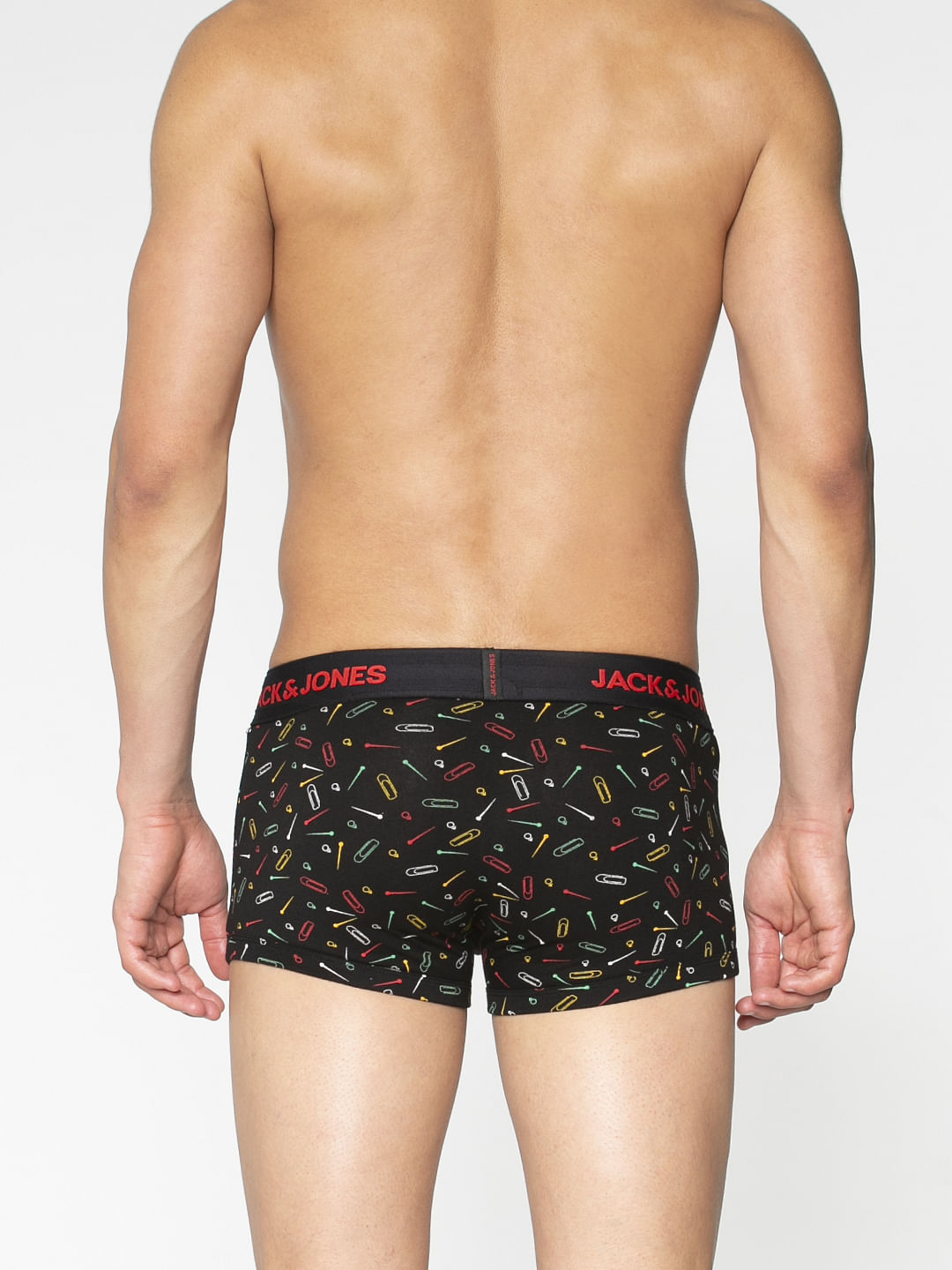 Black All Over Pin Print Brazilian Trunks