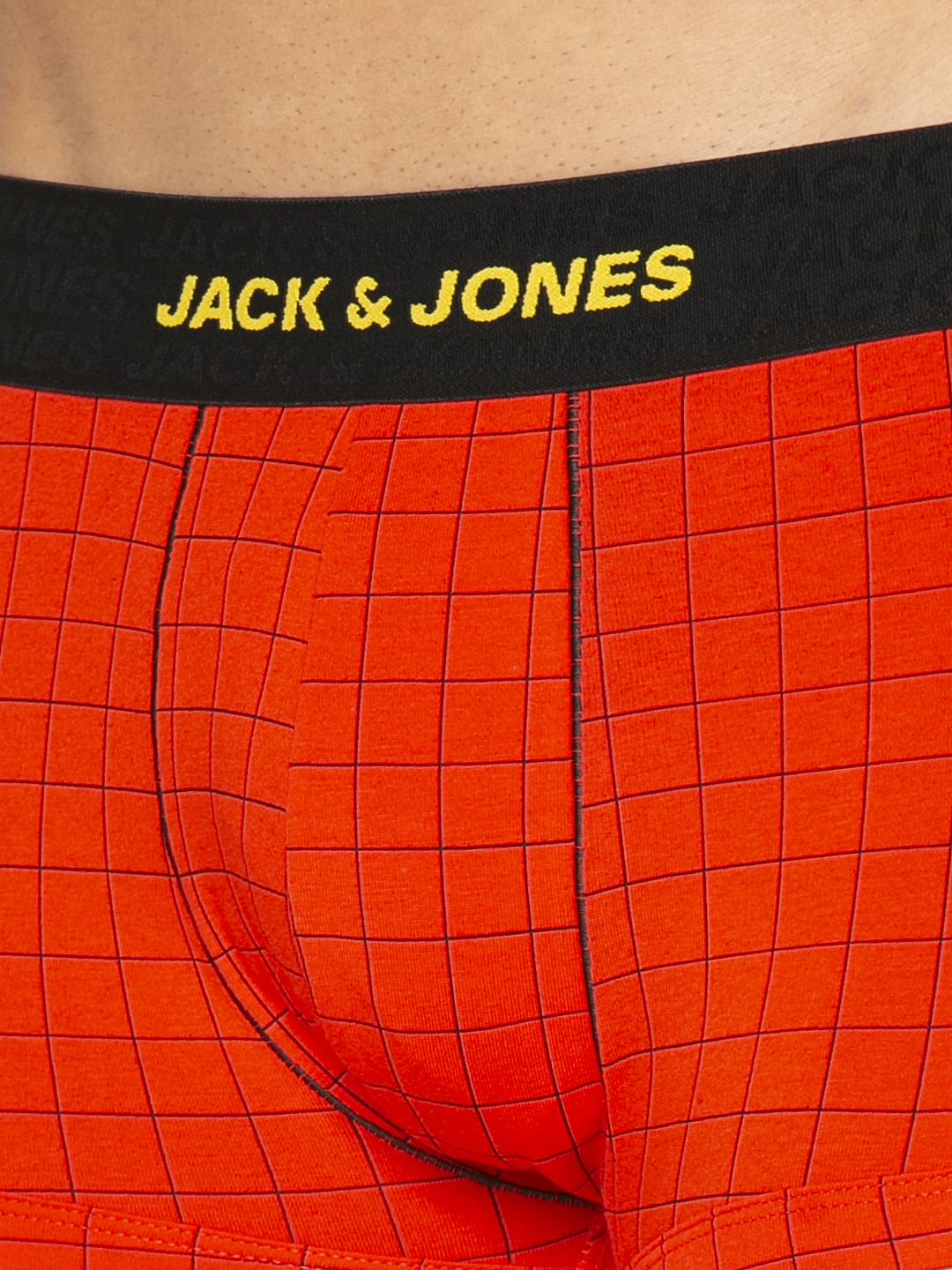 Red Checks Print Brazilian Trunks