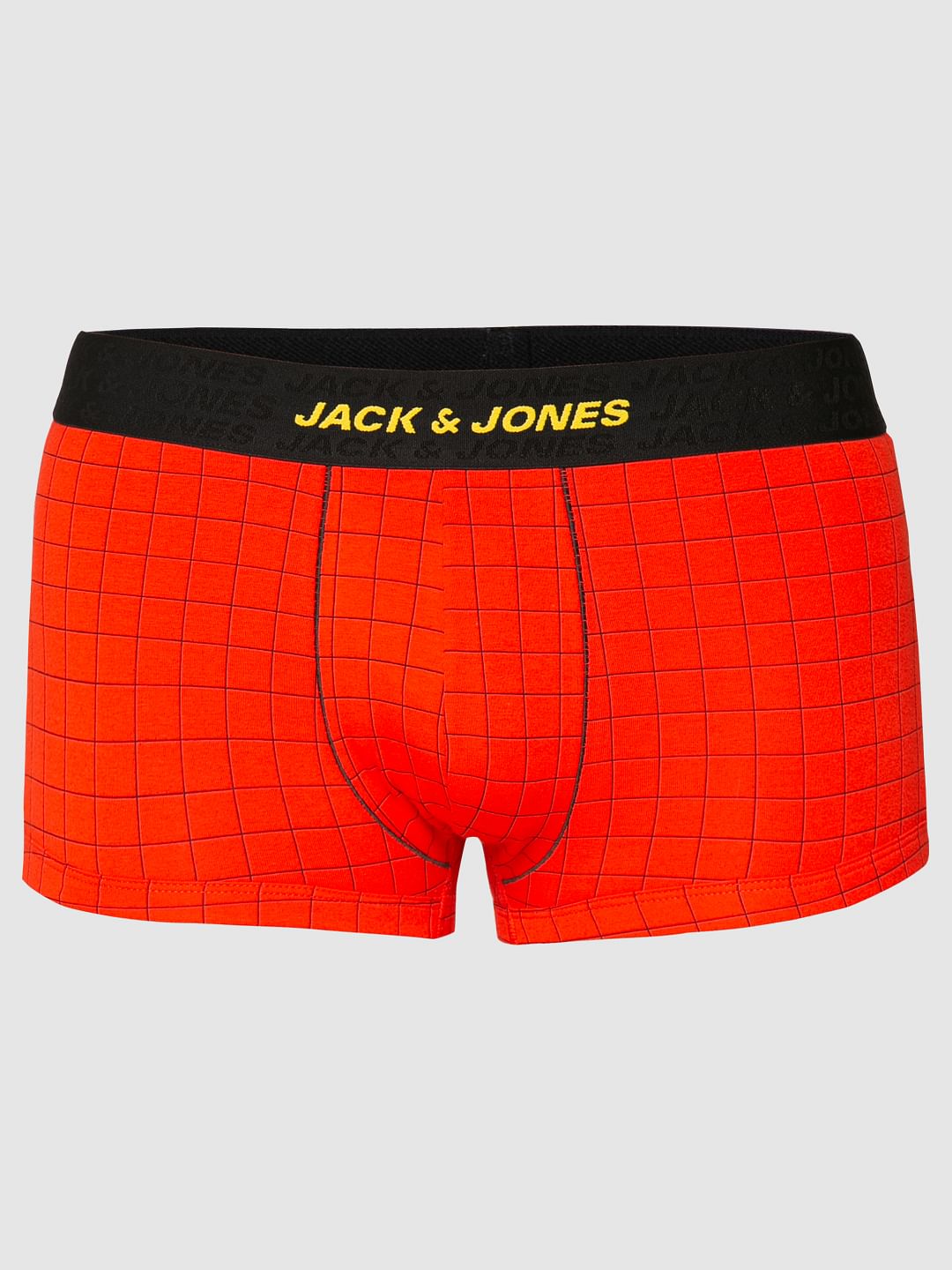 Red Checks Print Brazilian Trunks
