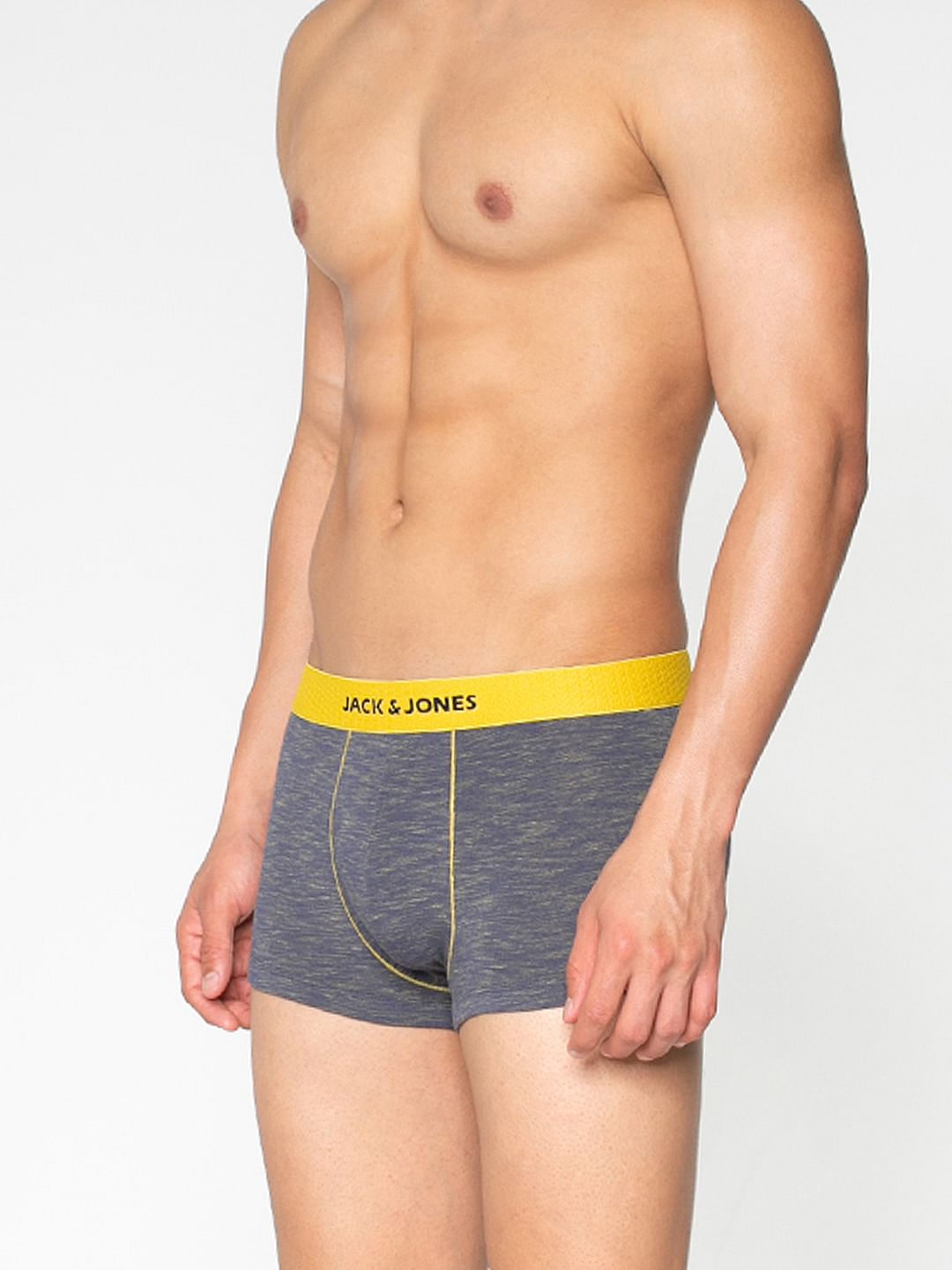 Blue Textured Brazilian Trunks