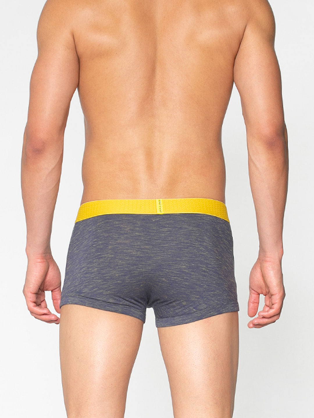 Blue Textured Brazilian Trunks