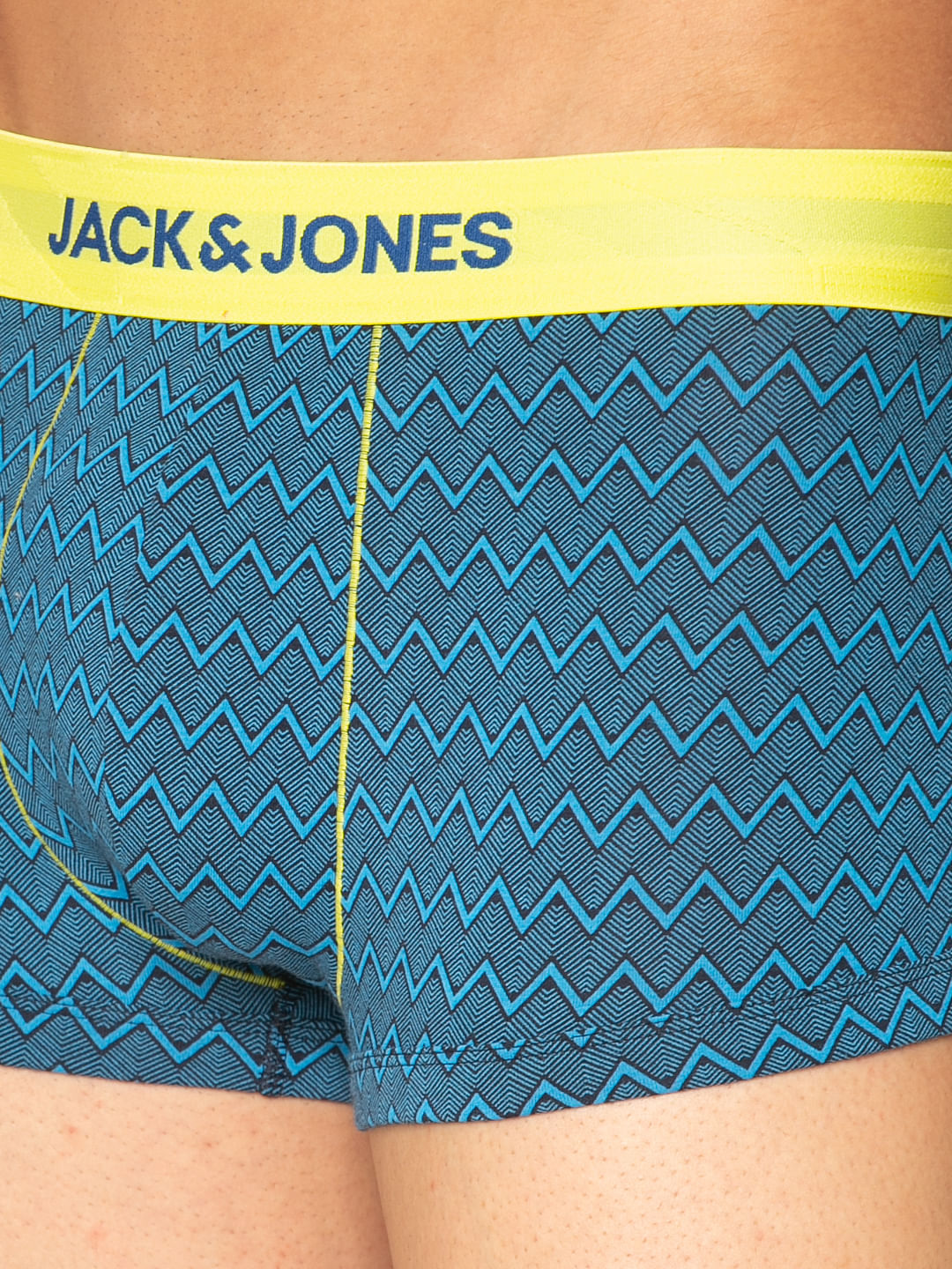 Blue Wavy Striped Brazilian Trunks