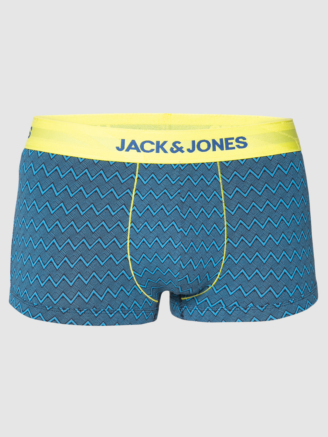 Blue Wavy Striped Brazilian Trunks
