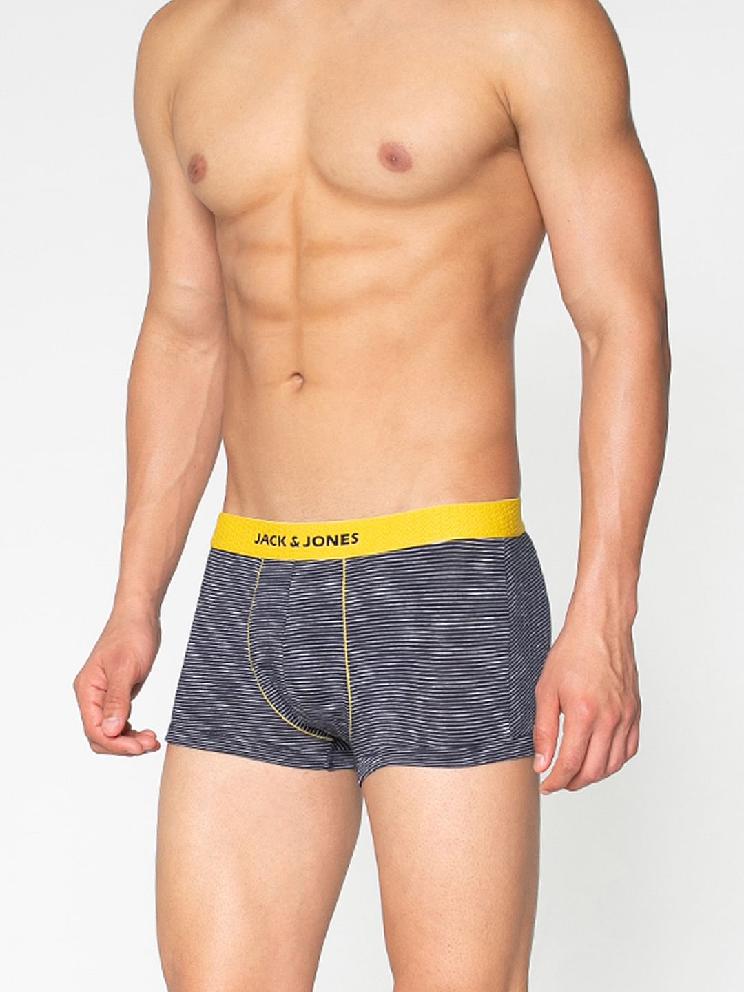 Blue Striped Brazilian Trunks