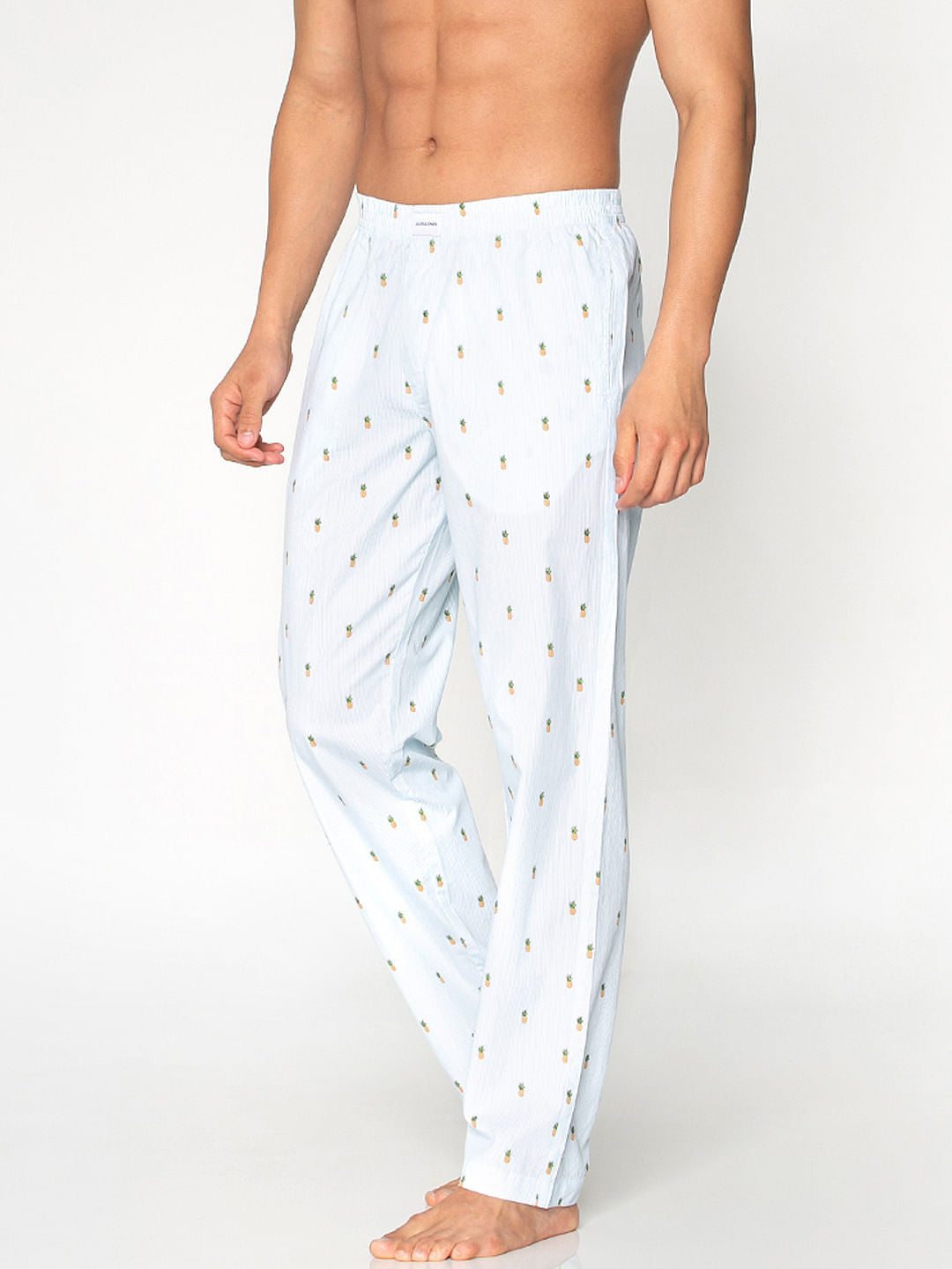 White All Over Pineapple Print Pyjama