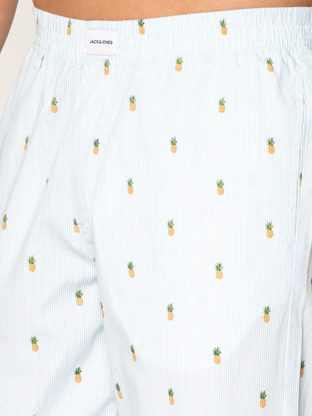 White All Over Pineapple Print Pyjama