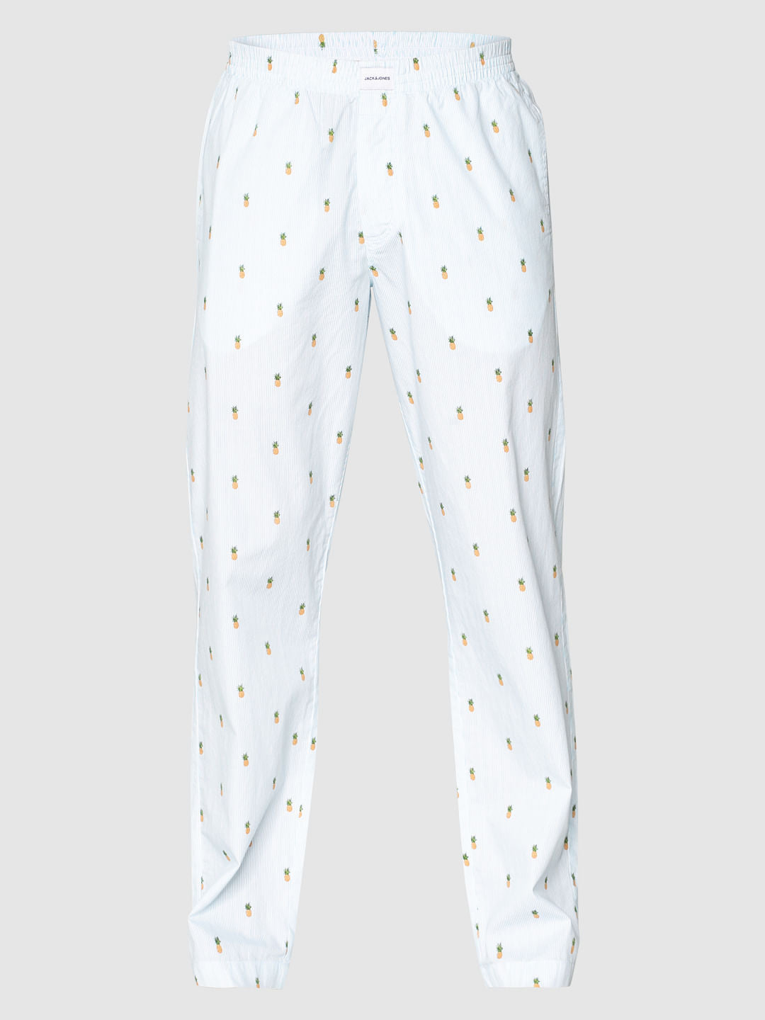 White All Over Pineapple Print Pyjama