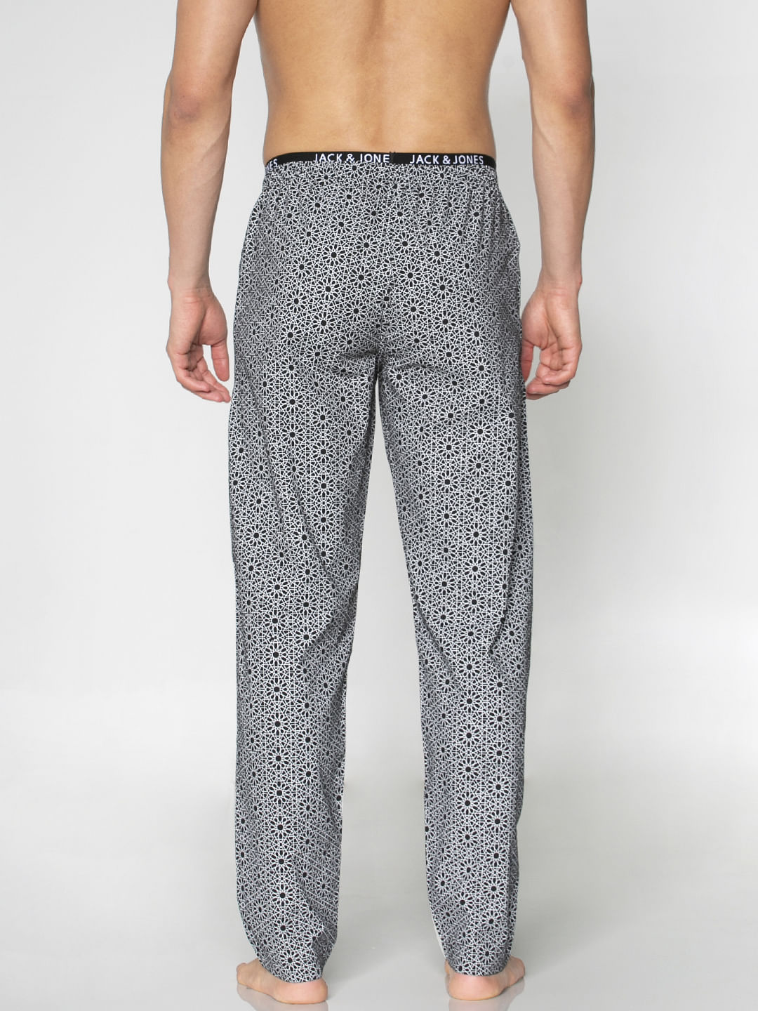 Black Abstract Print Pyjama