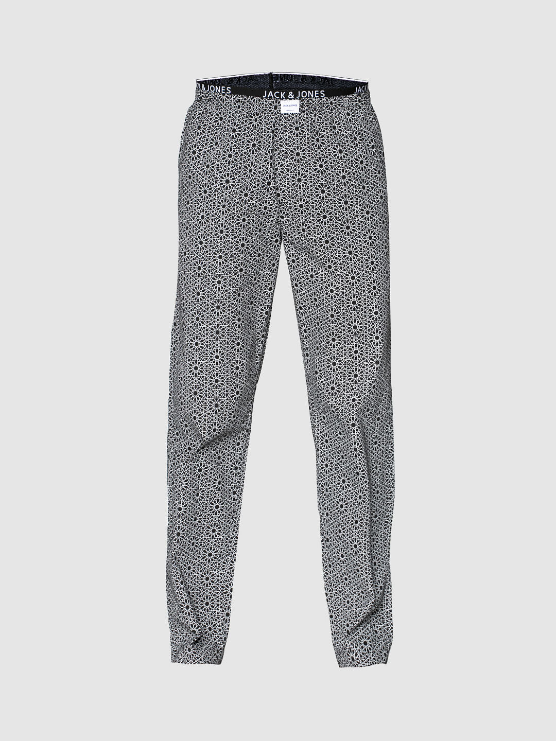 Black Abstract Print Pyjama