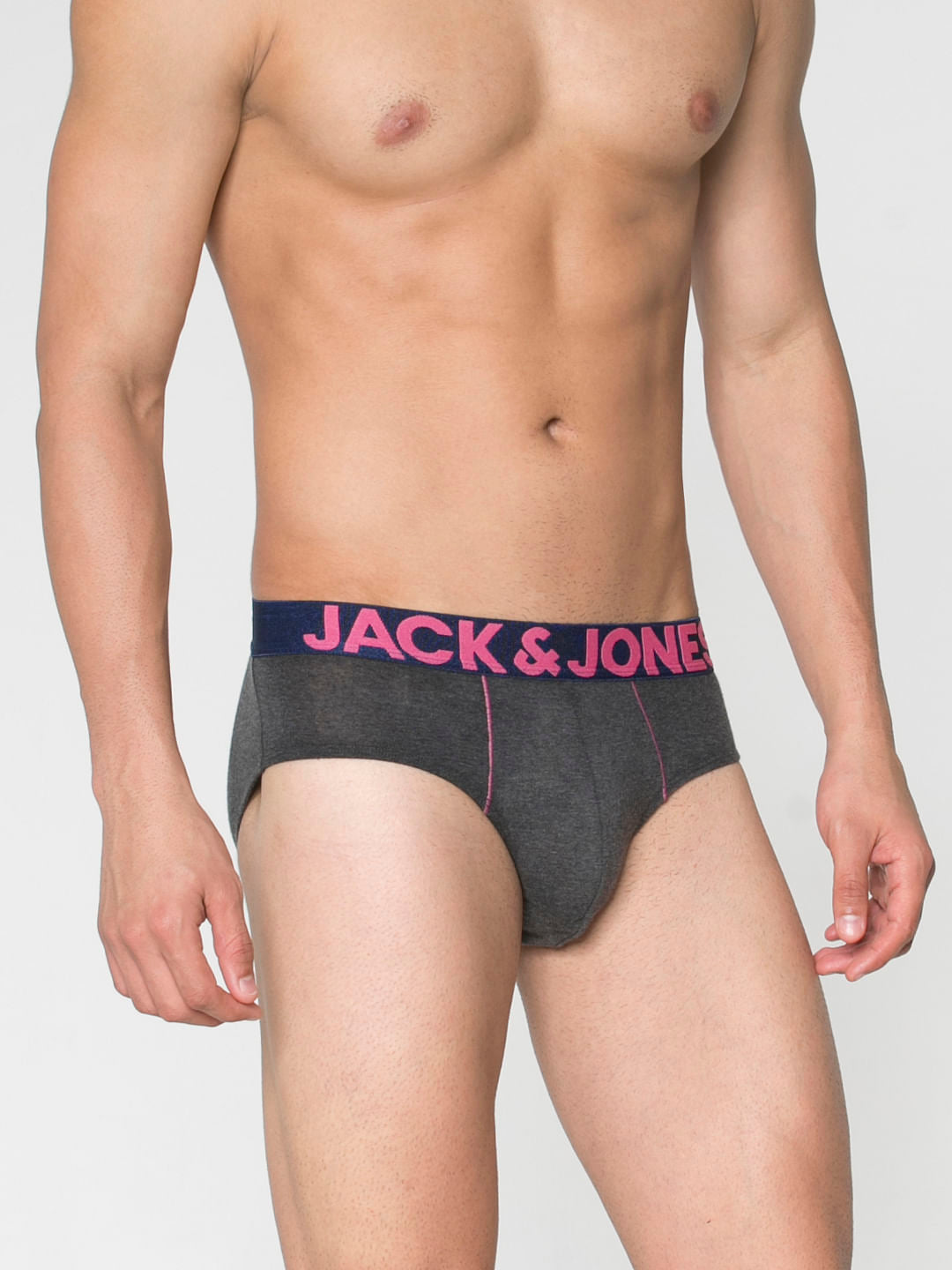 Grey Solid Briefs