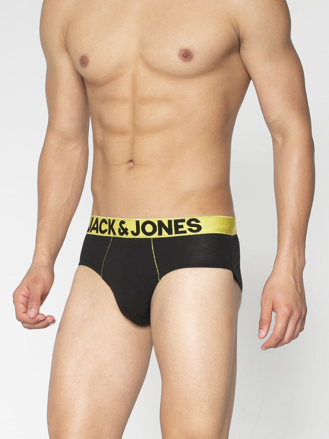 Black Solid Briefs