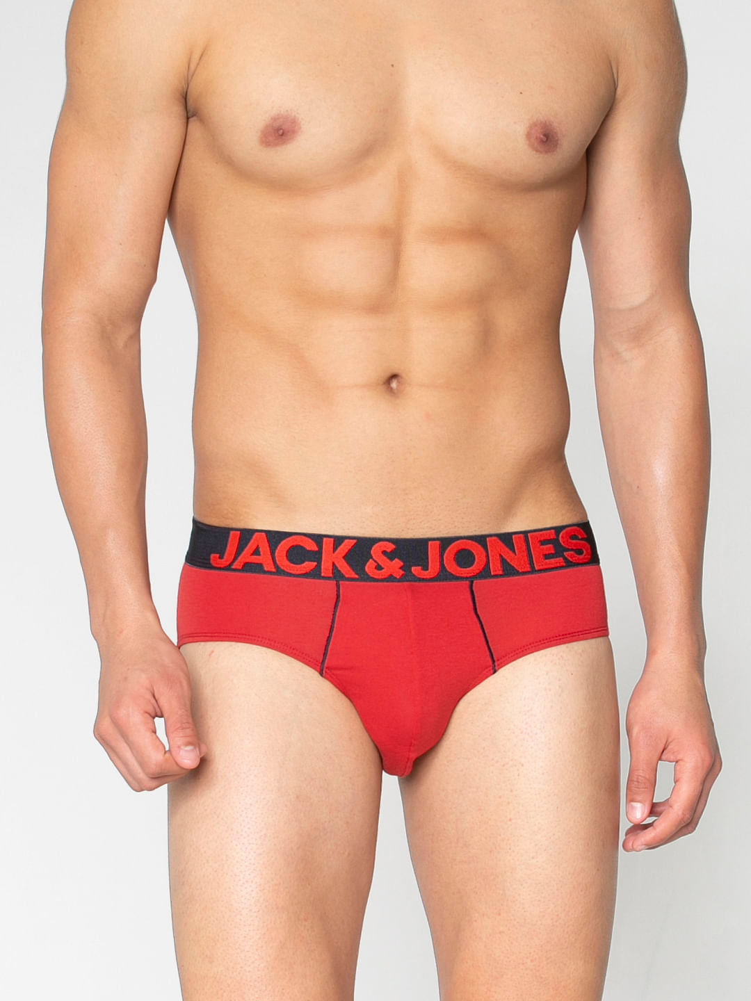 Pack Of Two Solid Briefs - Blue And Red
