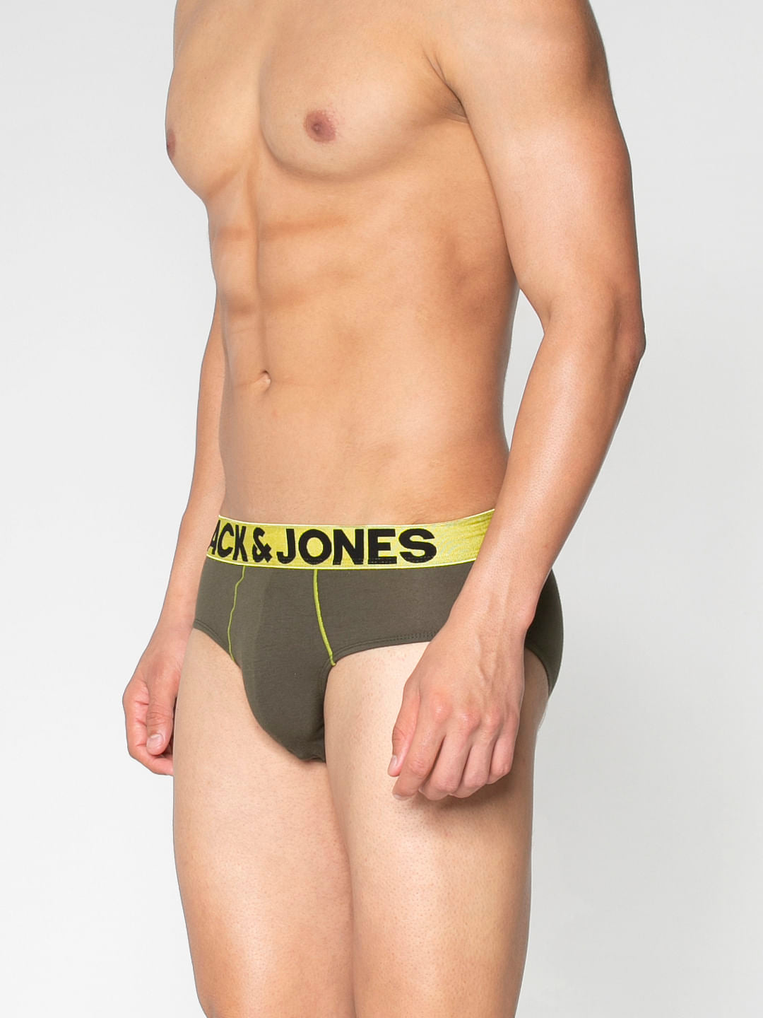 Pack Of Two Solid Briefs - Red And Green