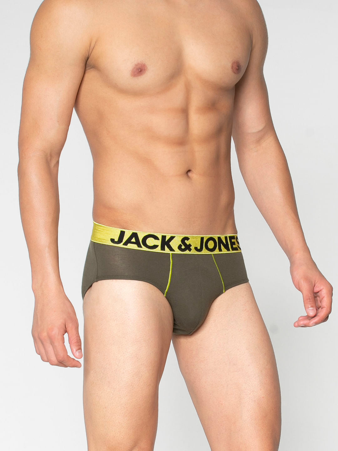 Pack Of Two Solid Briefs - Red And Green