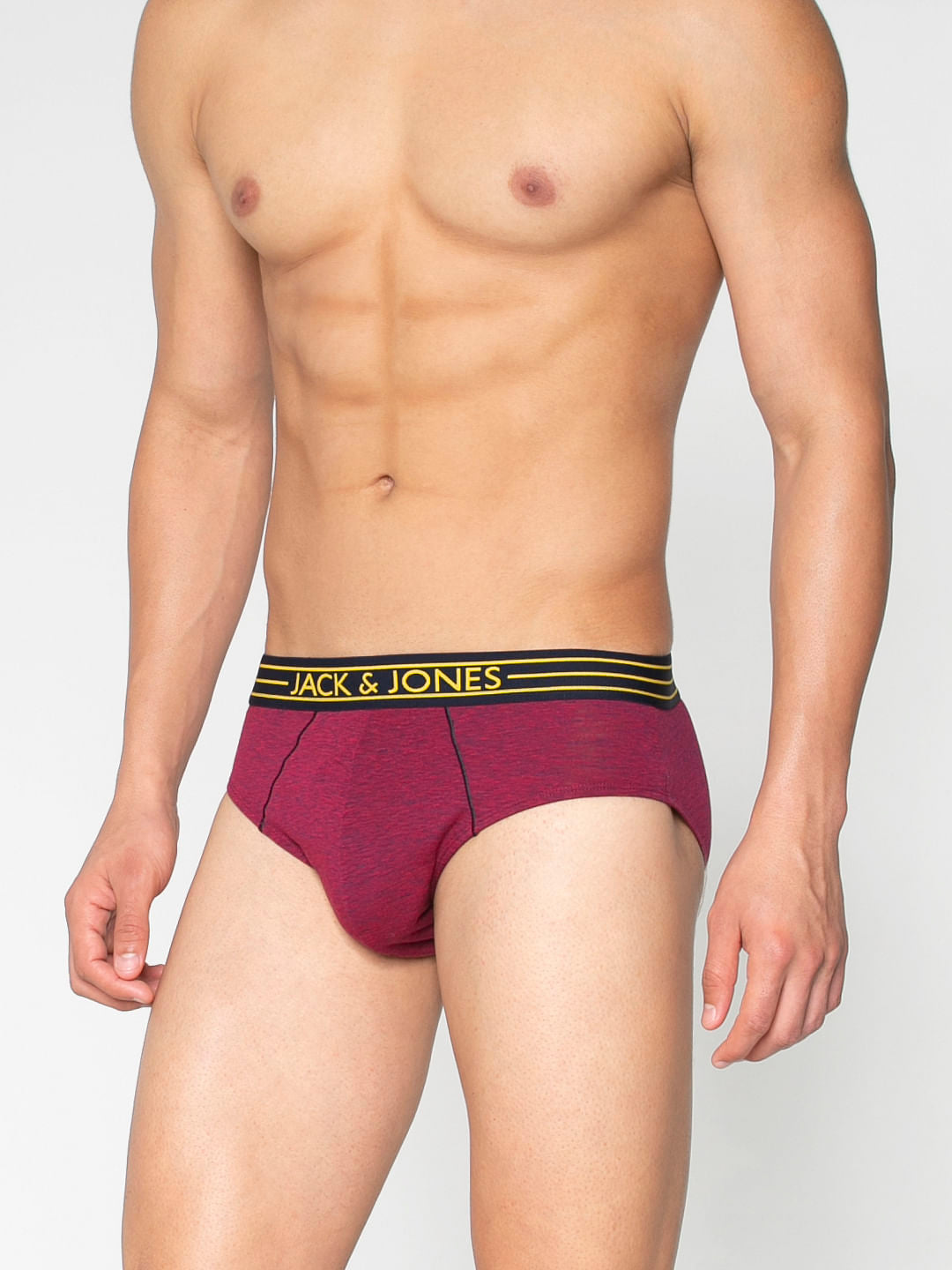 Red Textured Print Briefs