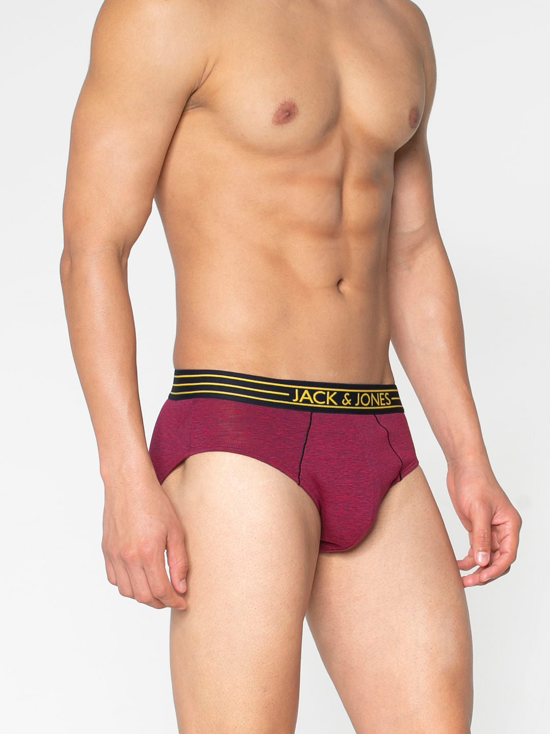 Red Textured Print Briefs