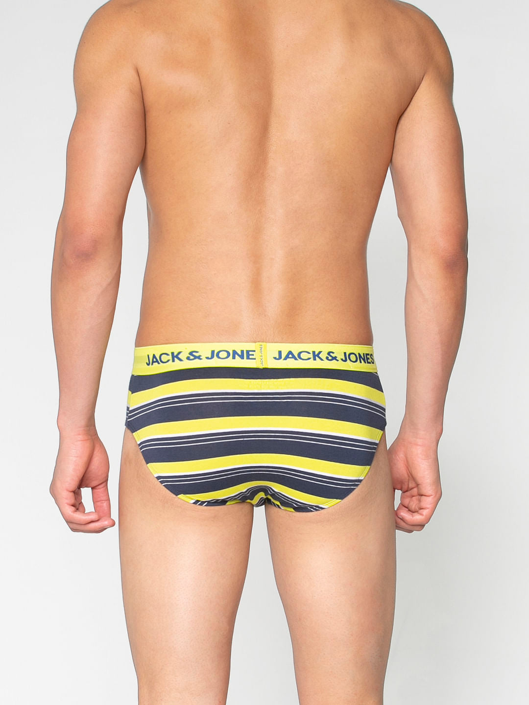 Navy Blue Striped Briefs