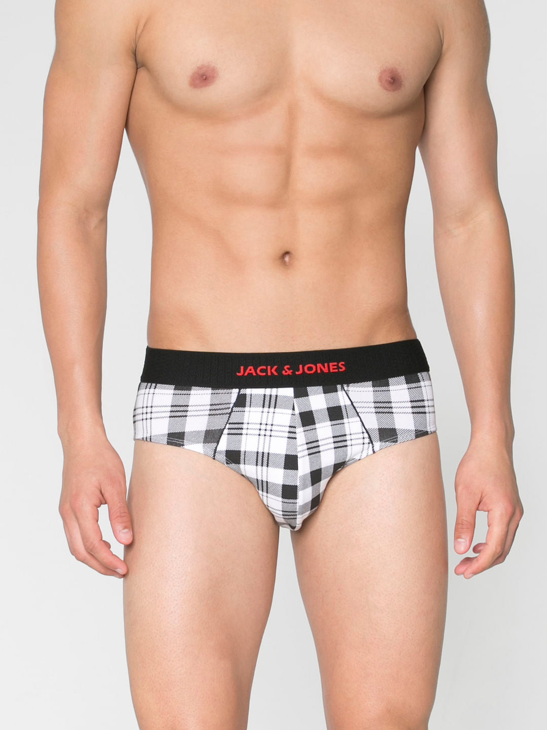White Checks Briefs