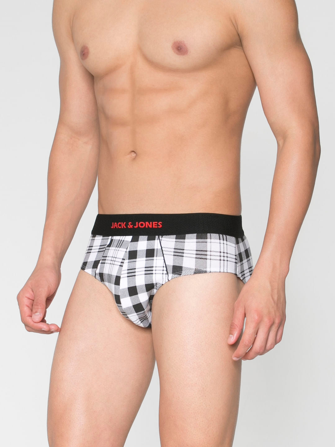 White Checks Briefs