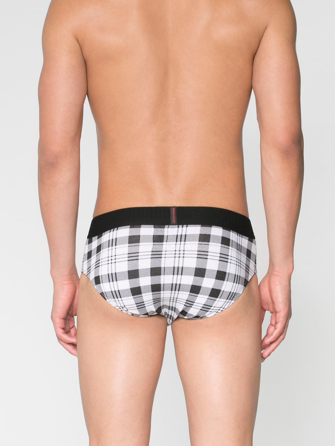 White Checks Briefs