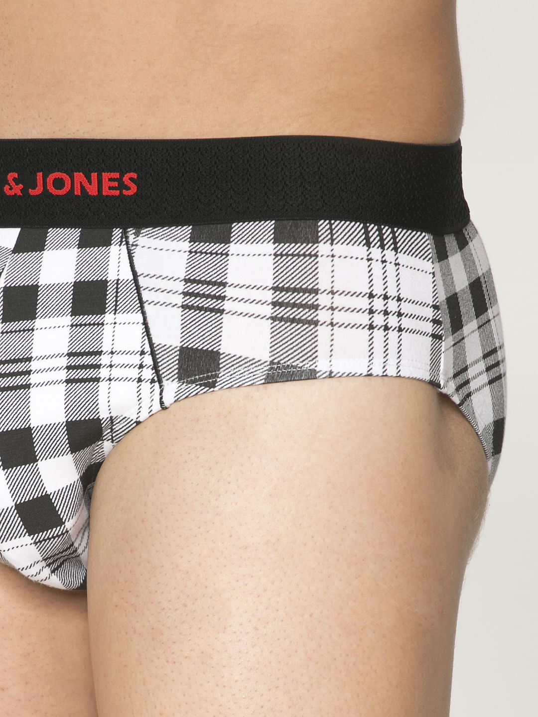 White Checks Briefs