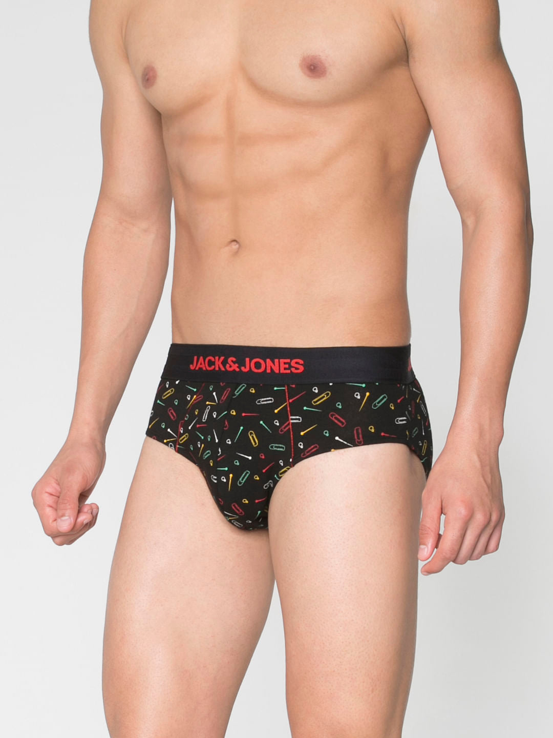 Black All Over Pin Print Briefs