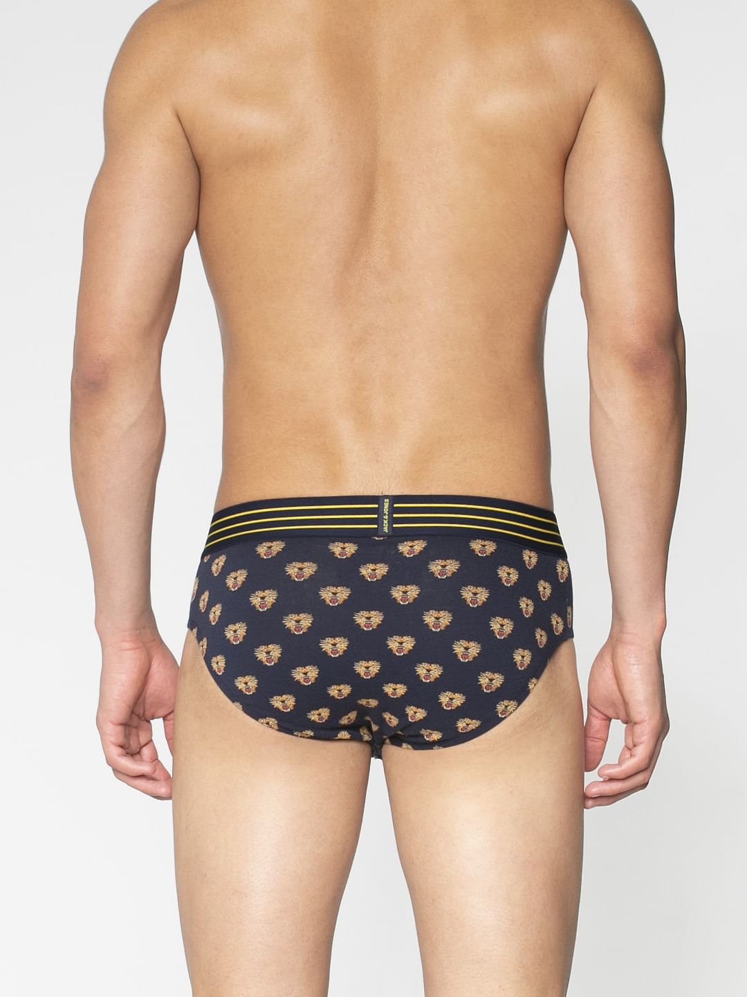 Blue All Over Tiger Graphic Print Briefs