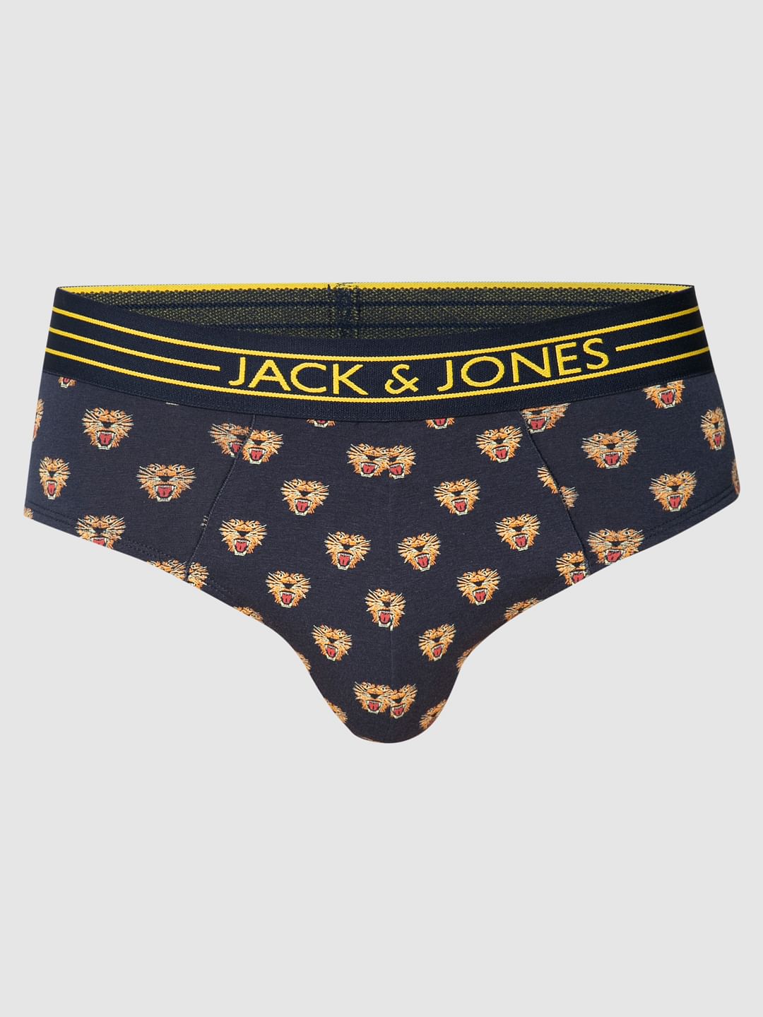 Blue All Over Tiger Graphic Print Briefs