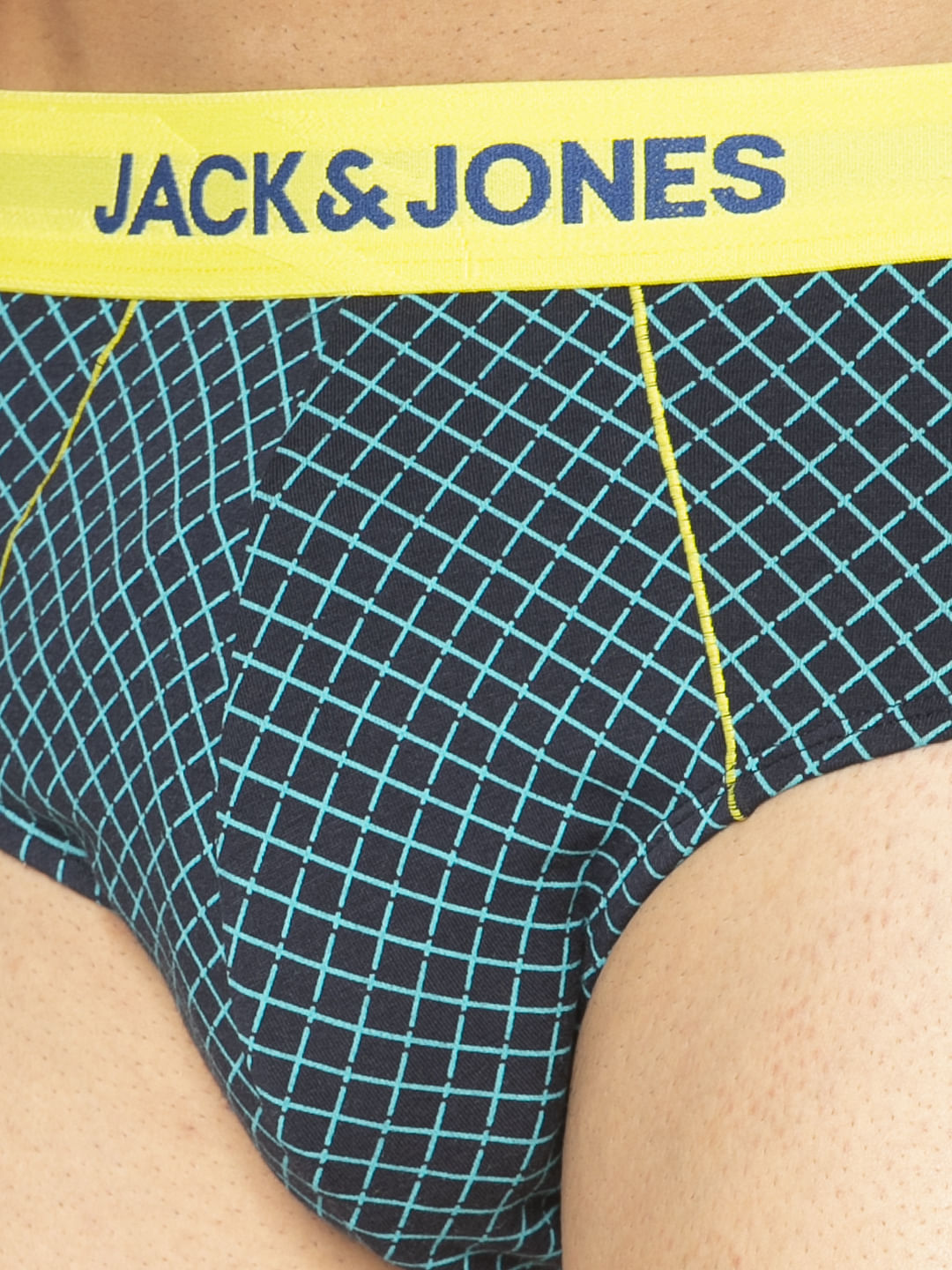 Blue Checks Print Briefs