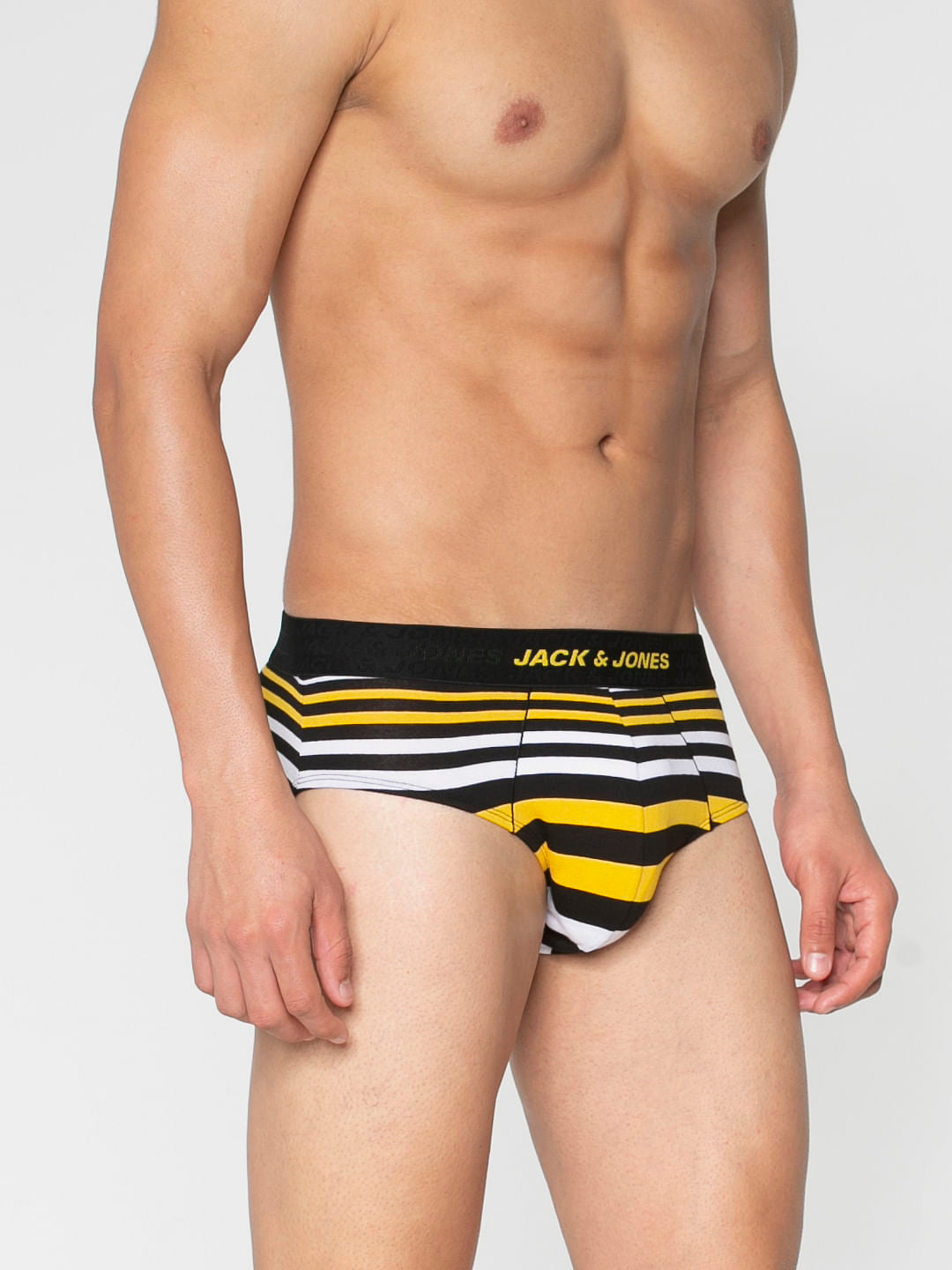 Black Striped Briefs